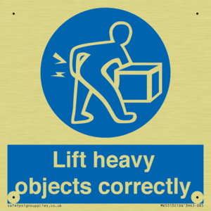 Lift heavy objects correctly